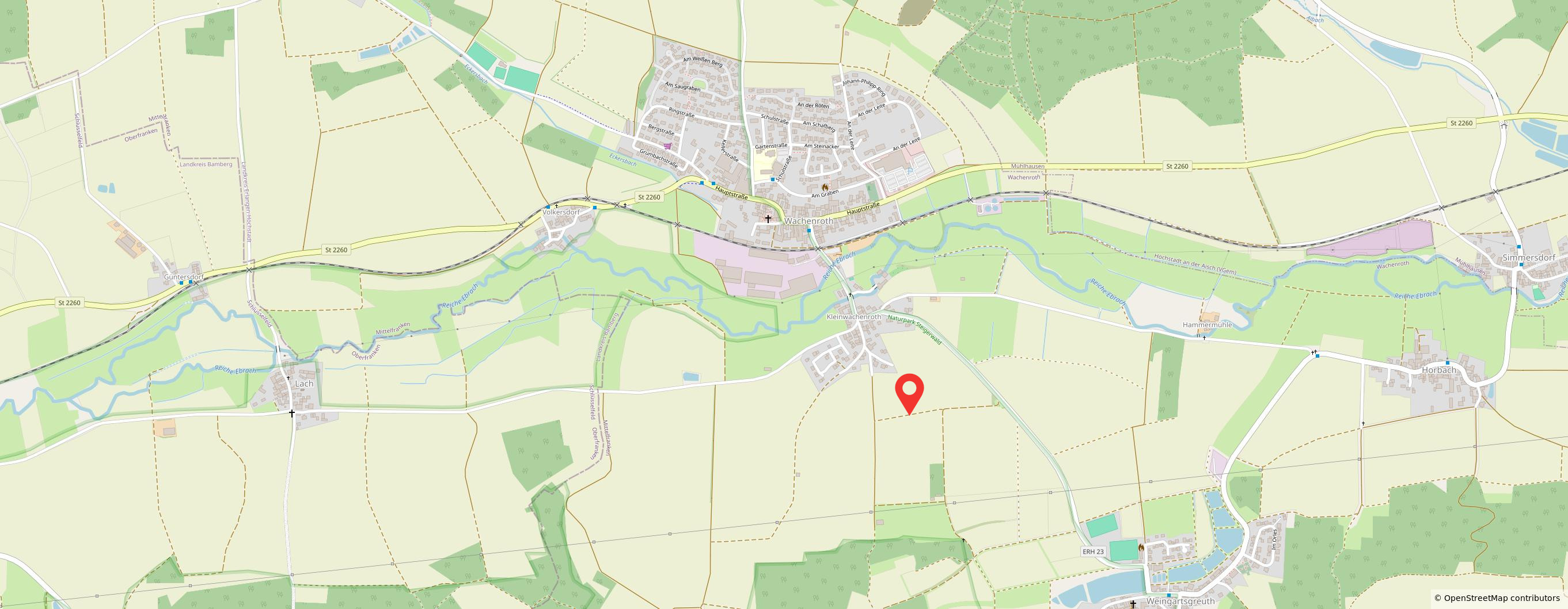 Karte der Festival-Location in Wachenroth